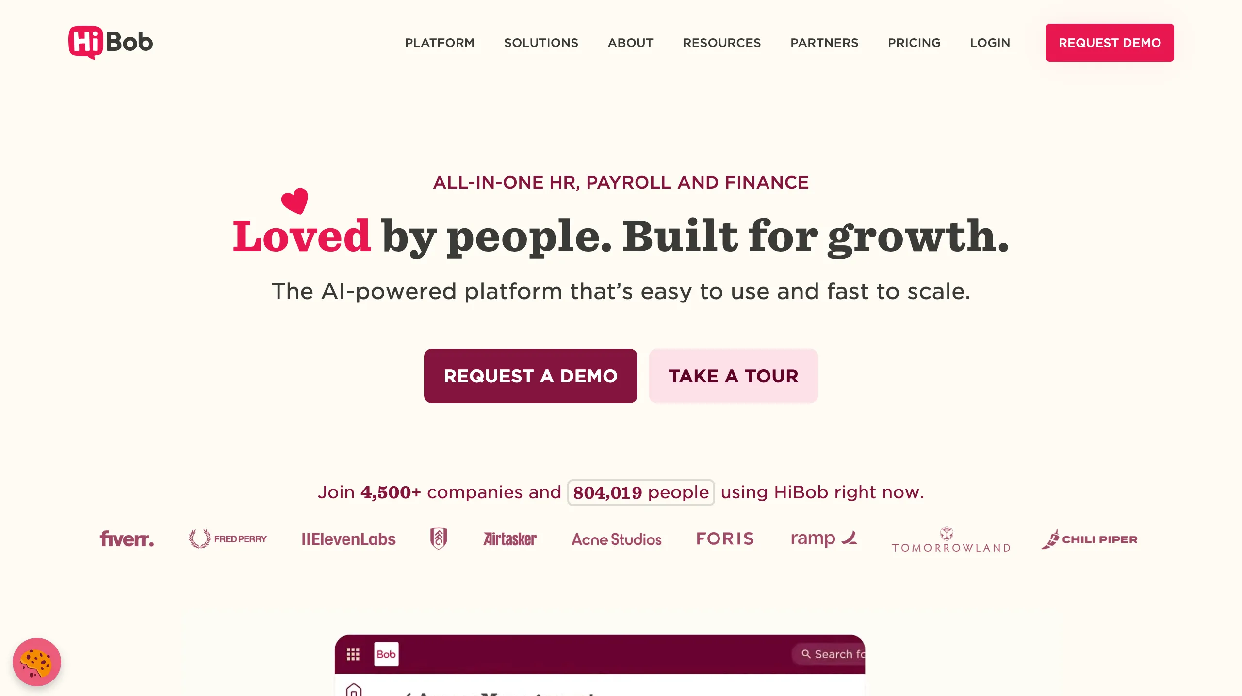 HiBob is an HRIS and people management platform that integrates HR operations, engagement, and performance tracking.