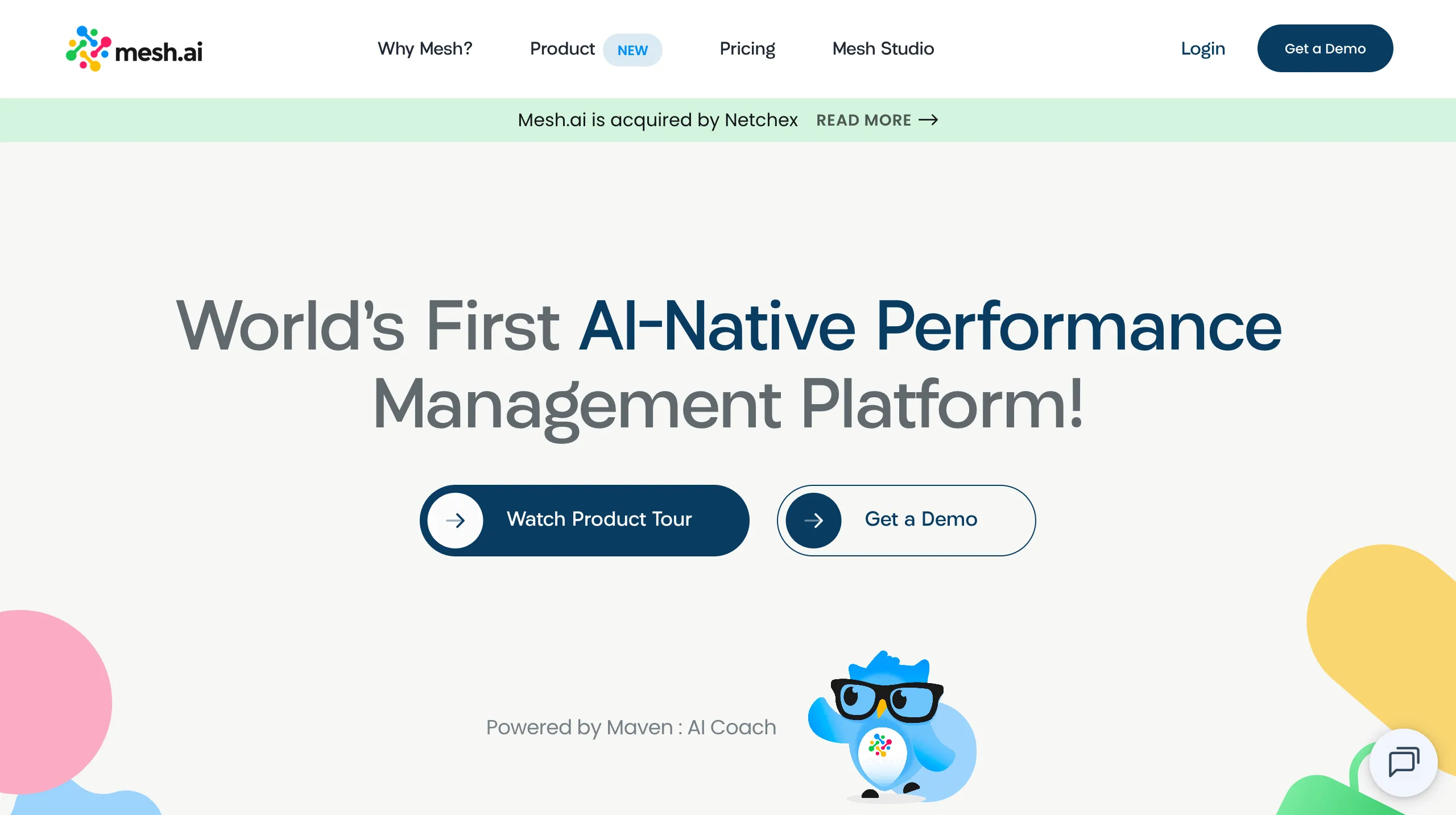Mesh.ai is an AI-powered performance management tool that provides continuous feedback and personalized performance insights.