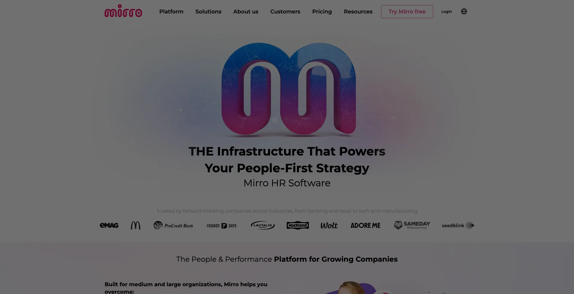 Mirro is a people and performance platform combining OKRs, recognition, and continuous feedback for growing organizations.