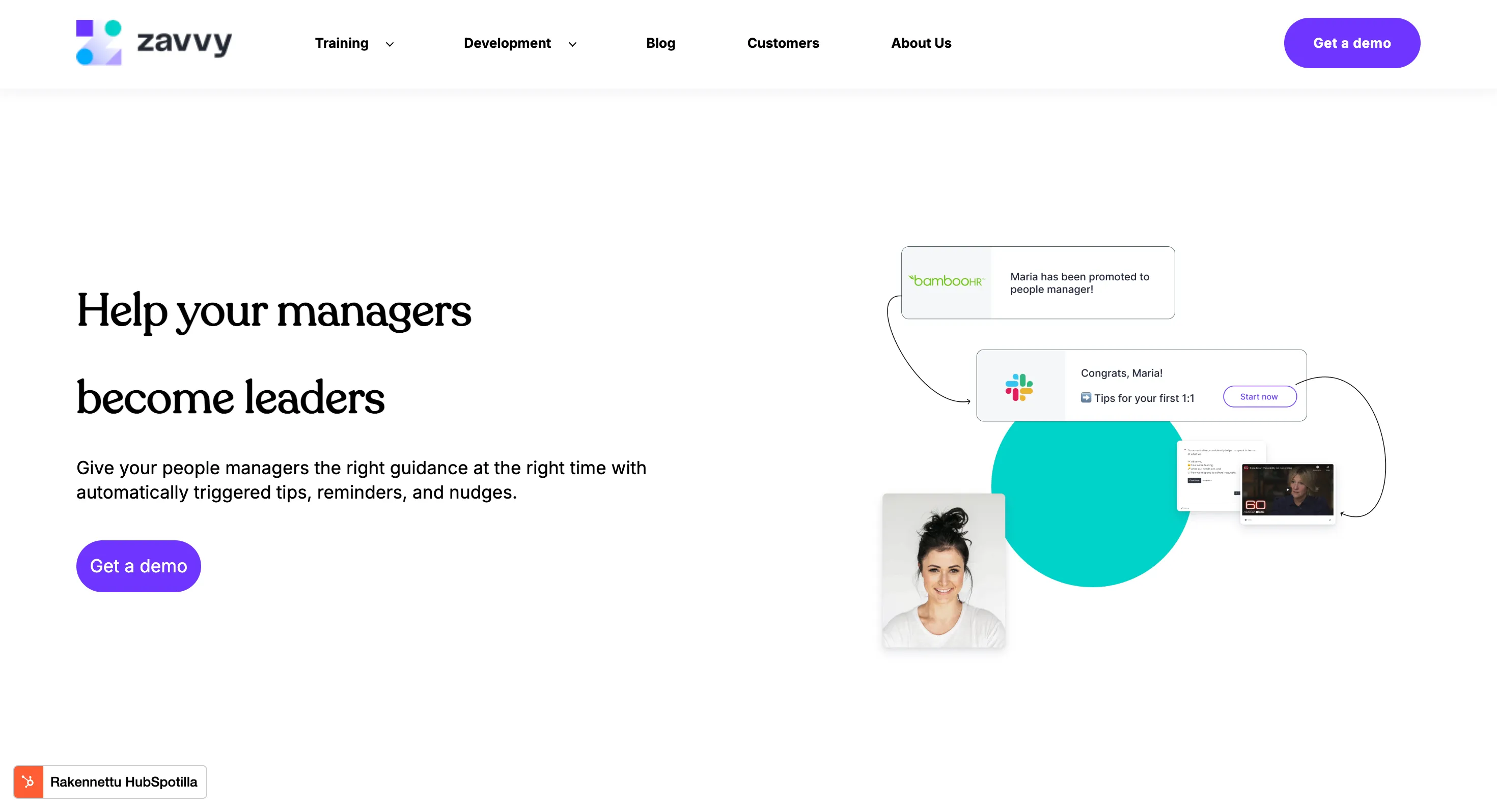 Zavvy is a learning and development platform that connects performance reviews, feedback, and employee growth programs.